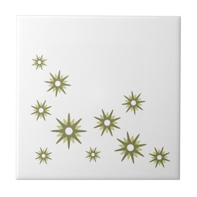 Azulejo de Cerâmica com Design Retro de Estrela Ex (Frente)