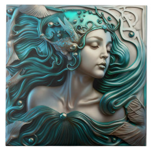 Azulejo de Cerâmica com Efeito 3D de Bronze de Ser