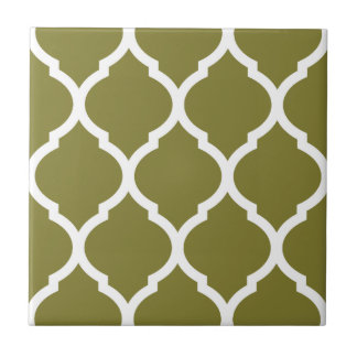 Azulejo de cerâmica com padrão de quatrefoil marro
