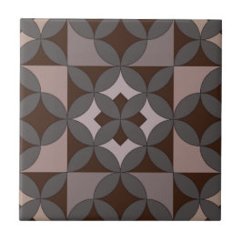 Azulejo de Cerâmica com Padrão Roxo e Grafite