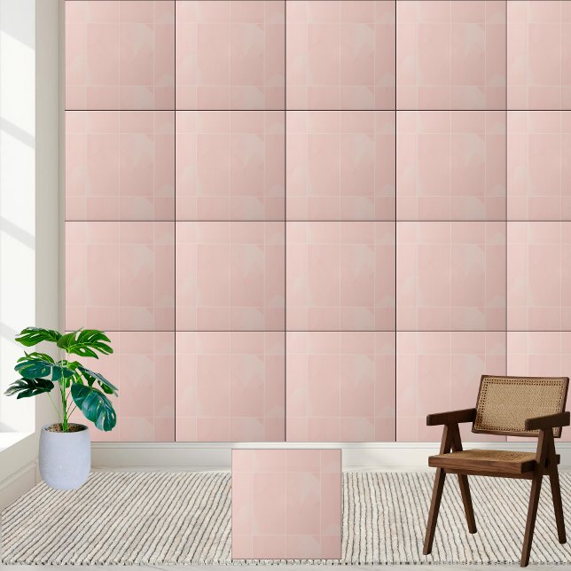Azulejo de cerâmica, cor-de-rosa, embebida em água (Aesthetic Soft Blush Pink Marble Ceramic Tile)