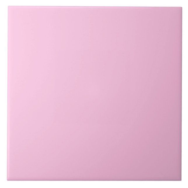 Azulejo de cerâmica, cor-de-rosa simples. (Frente)