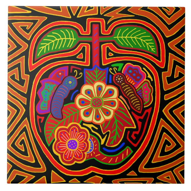 Azulejo de Cerâmica da Maçã Vermelha Delicious Kun (Frente)