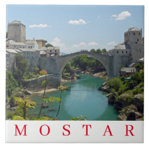 azulejo de cerâmica da ponte antiga Mostar