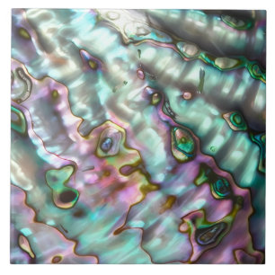 Azulejo de cerâmica de abalone / porta-copos