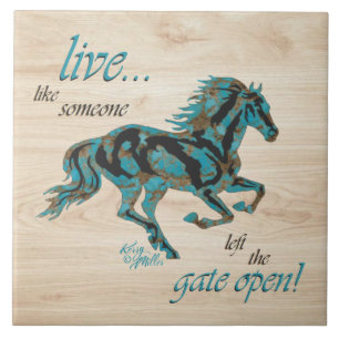Azulejo de cerâmica de cavalos Inspiron