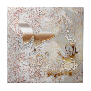 Azulejo de cerâmica de cinza neutra, pequeno (4,2