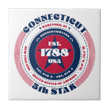 Azulejo de cerâmica de Connecticut vermelho, branc