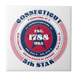 Azulejo de cerâmica de Connecticut vermelho, branc