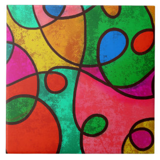 Azulejo de cerâmica de cor africana tribal