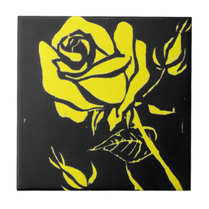 azulejo de cerâmica de cozinha "Rosa Yellow"