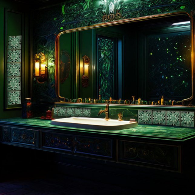 Azulejo de cerâmica de Decor de Parede Verde Profu (Criador carregado)