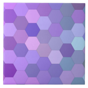 azulejo de cerâmica de hexágono roxo