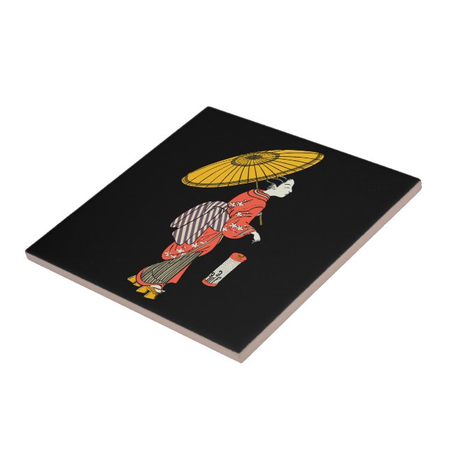 Azulejo de Cerâmica de Mulher Asiática (Lateral)