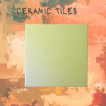 Azulejo de cerâmica de ouro verde e sólido Celeron<br><div class="desc">Azulejo de cerâmica verde de aipo sólido. Uma mistura e um azulejo para combinar com o nosso azulejo floral decorativo com pansias azuis e maduras. Combina com arte canvas. Azulejo também com um plano de fundo verde. Temos uma grande variedade de azulejos decorativos,  assim como azulejos consistentes.</div>