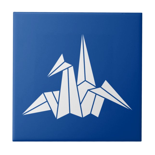 Azulejo de Cerâmica de Papel Crane (Frente)