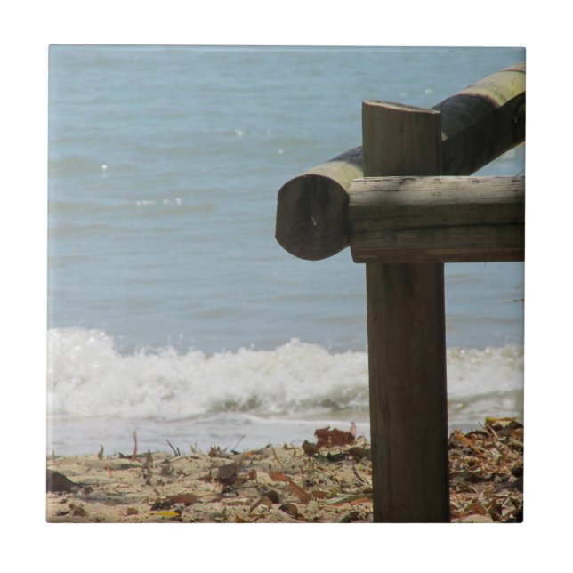 Azulejo de cerâmica de praia tropical (Frente)