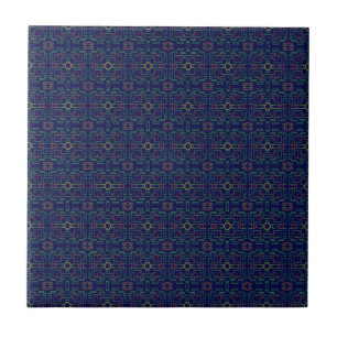 Azulejo de cerâmica de quadrado geométrico Azul