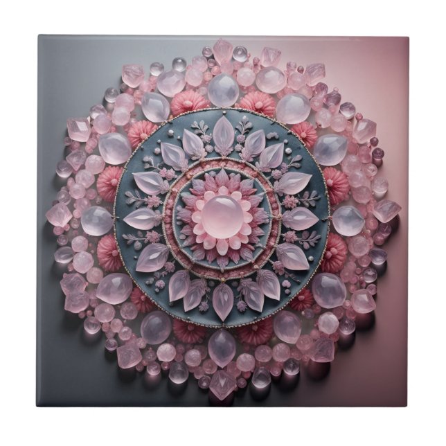 Azulejo de Cerâmica de Quartzo Rosa (Frente)