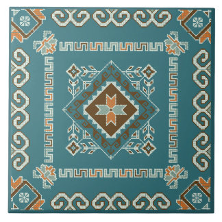Azulejo de cerâmica de Teal Estilado Sudoeste