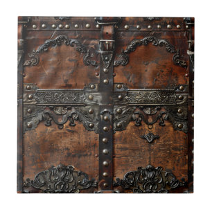 Azulejo de Cerâmica de Tronco de Couro Envelhecido