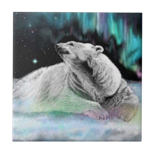 Azulejo de cerâmica de Urso Polar (Frente)