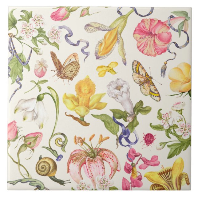 Azulejo de cerâmica de Vintage (Frente)