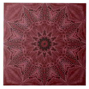 Azulejo de cerâmica decorativa ruiva