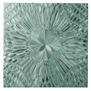 Azulejo de cerâmica decorativa verde