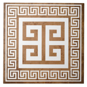 Azulejo de cerâmica Design de padrão-chave grego