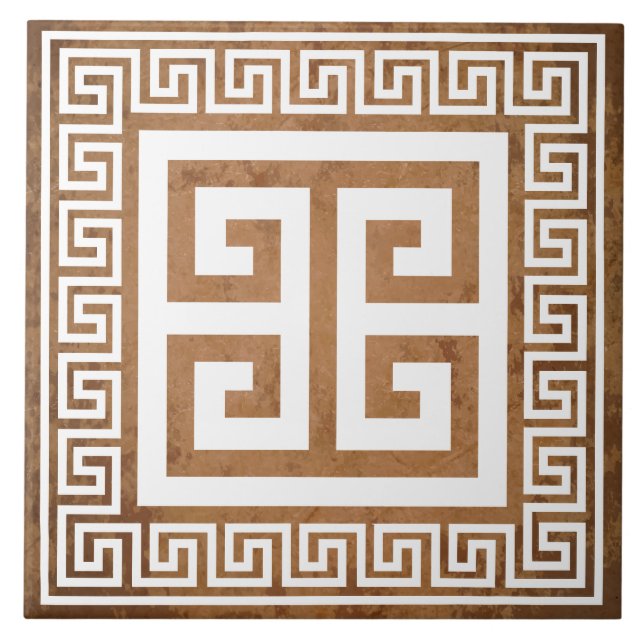 Azulejo de cerâmica Design de padrão-chave grego (Frente)