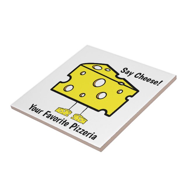 Azulejo De Cerâmica Diz Queijo Favorito Pizzaria P (Lateral)