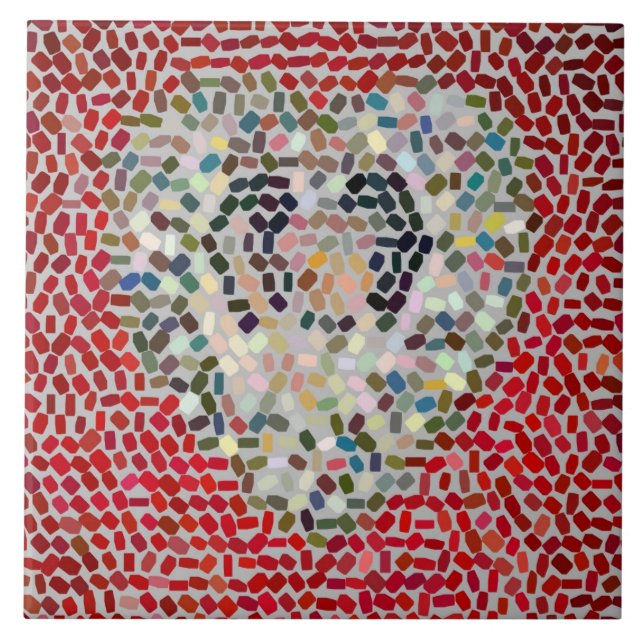 Azulejo de cerâmica do coração de Azulejo mosaico (Frente)