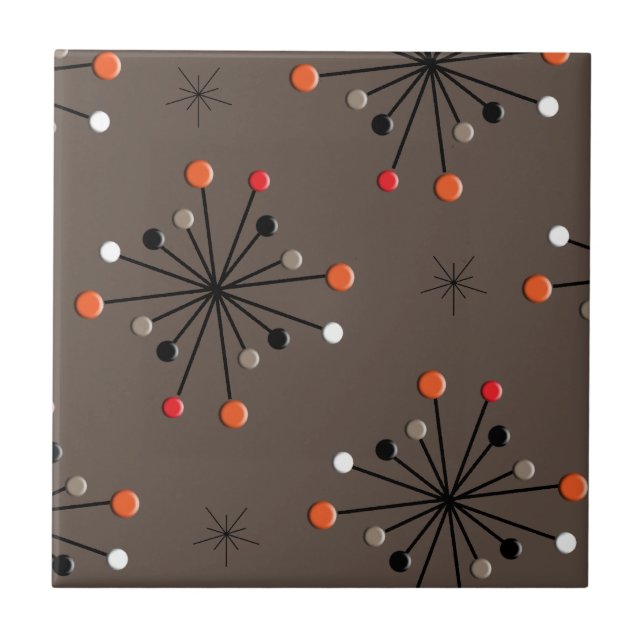 Azulejo de Cerâmica do Padrão de Burst Retro do At (Frente)