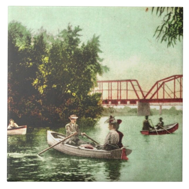 Azulejo de cerâmica do rio Healdsburg Russo (Frente)