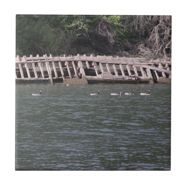 Azulejo de cerâmica do rio Sacramento (Frente)