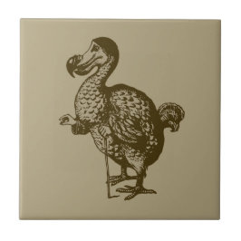 Azulejo de cerâmica Dodo Pequeno (4,25" x 4,25") d