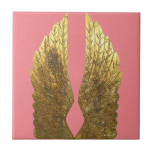 Azulejo de cerâmica Dourado Angel Wings