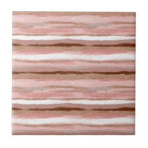 Azulejo de cerâmica Dourado, cor-de-rosa, brilhant