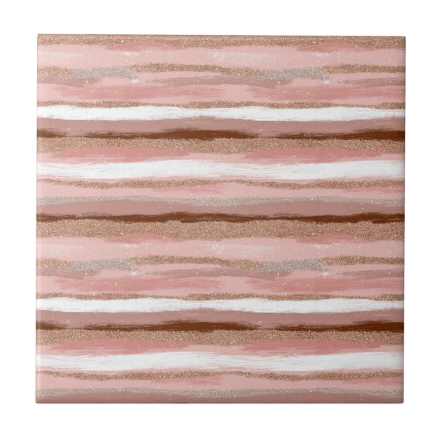 Azulejo de cerâmica Dourado, cor-de-rosa, brilhant (Frente)