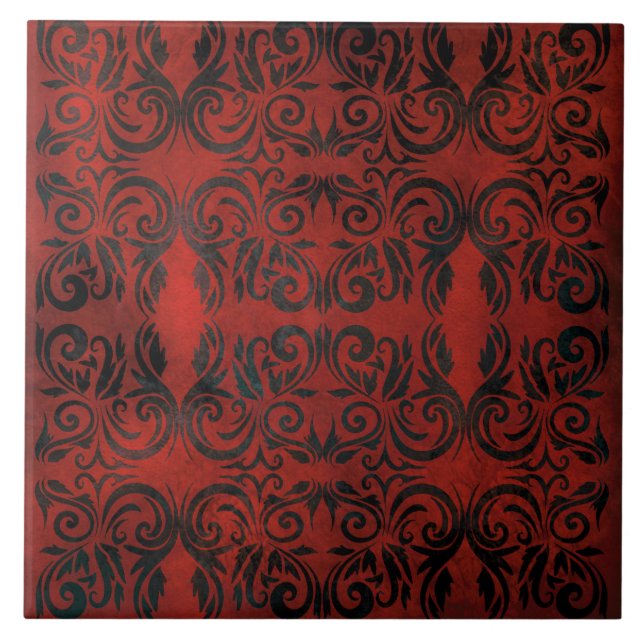 azulejo de cerâmica elegante romântica mandala (Frente)