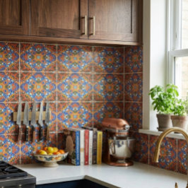 Azulejo de Cerâmica em Estilo Mosaico Colorido