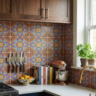 Azulejo de Cerâmica em Estilo Mosaico Colorido