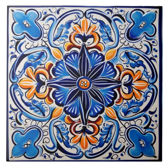 Azulejo de cerâmica estilo mexicano (Frente)