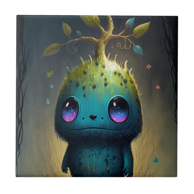 Azulejo de cerâmica Fantasy Art Monster de Fábrica (Frente)