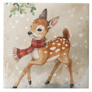 Azulejo de cerâmica Fawn Woodland Encantador