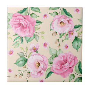 Azulejo de cerâmica floral