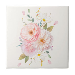 Azulejo de cerâmica floral