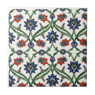 Azulejo De Cerâmica Floral Pequeno (4,25" x 4,25")