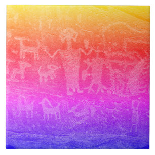 Azulejo de cerâmica fluorescente profundo e fluore